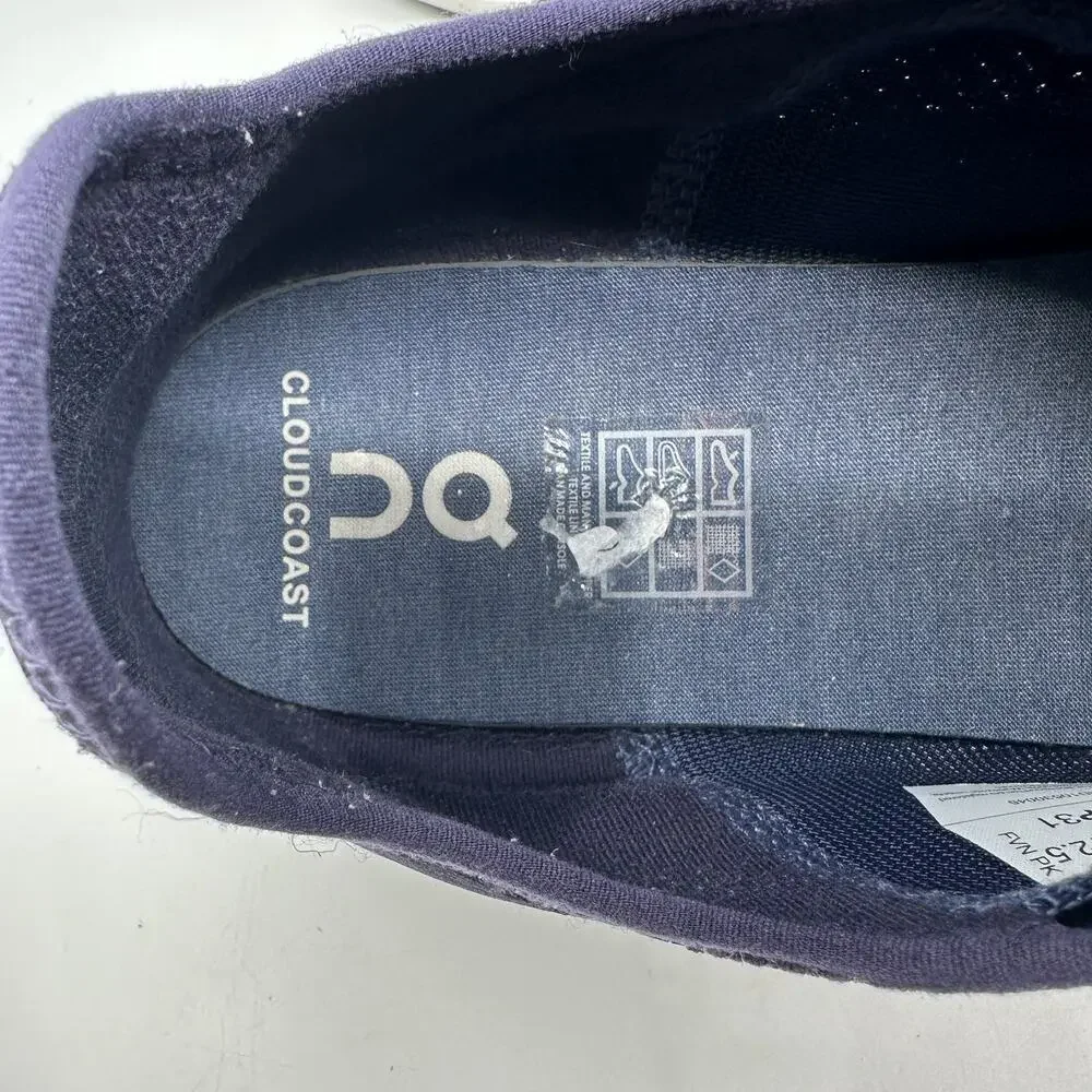 On Cloud 5 Running Shoe Mens 13 Navy Lightweight Travel Slip-On Athleisure Shoe - Picture 4 of 12